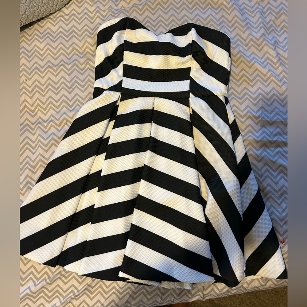 Astr striped sleeveless dress